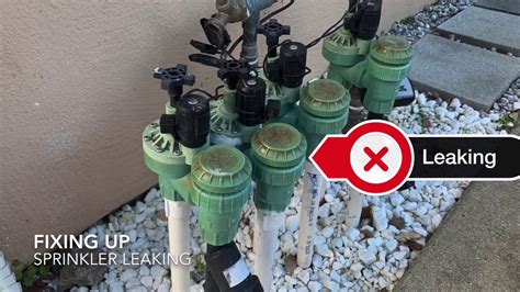 sprinkler main valve leaking|How to Repair a Leaking Sprinkler Manifold 